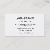 Black Elegant Quatrefoil Aangepaste naam A14A Visitekaartje (Achterkant)