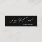 Black | Elegant Scrip | Minimalistische loyaliteit Klantenkaartje (Voorkant)