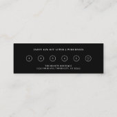 Black | Elegant Scrip | Minimalistische loyaliteit Klantenkaartje (Achterkant)