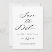 Black Elegant Script Typography Invitation Kaart (Voorkant)