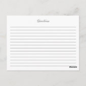 Black Elegant Script Vrijgezellenfeest Recipe Kaar Briefkaart (Achterkant)