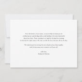 Black Elegant Script Wedding Bedankkaart (Achterkant)