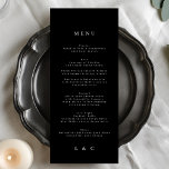 Black Elegant Simple Gold Monogram Weddenschap Menu<br><div class="desc">slim menu om het collectie aan te passen *als u meer papieren opties wilt,  kunt u dit ontwerp overbrengen naar een slim programma *of voor meer hulp contact met mij opnemen</div>