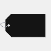 Black Elegant Stylish Party Favor Dankuwel Gift Cadeaulabel (Achterkant Horizontaal)