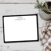 Black Elegant Timeless Statnionery Note Card Kaart