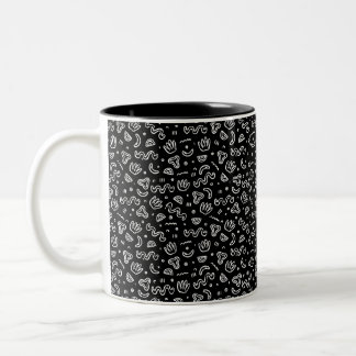 Black Elegant Tweekleurige Koffiemok