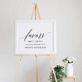 Black Elegant Typography Wedding Favors Sign Poster