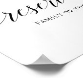 Black Elegant Typography Wedding "RESERVED" Sign Poster (Hoek)