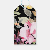 Black Elegant Waterverf Beauely Wedding Cadeaulabel (Achterkant)