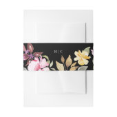 Black Elegant Waterverf Beauely Wedding Uitnodigingen Wikkel (Voorkant Voorbeeld)