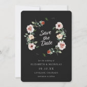 Black Elegant Wedding Save the Date (Voorkant)