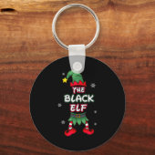 Black Elf Christmas Pajamas Pjs Matching Family Gr Sleutelhanger (Voorkant)