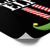 Black Elf Matching Family Group Kerstfeest Poster (Hoek)