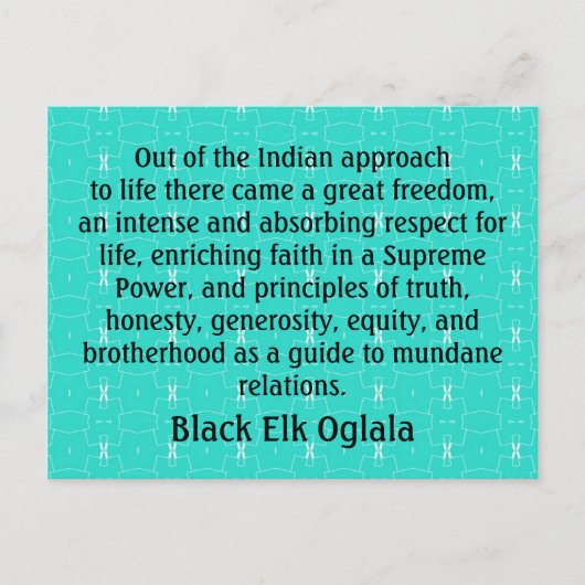 Black Elk briefkaart (Voorkant)