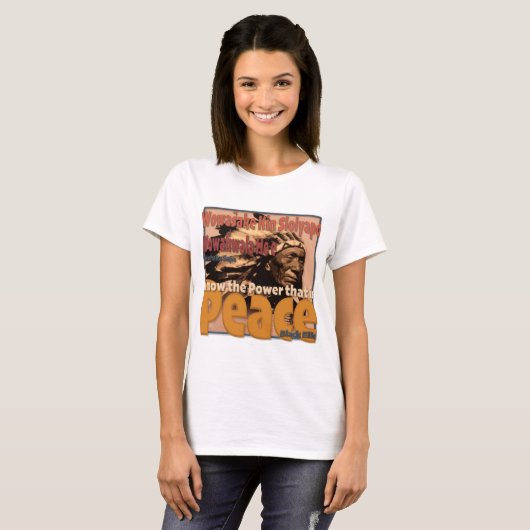 Black Elk "Ken de kracht die vrede is" T-shirt (Voorkant volledig)