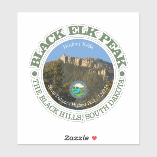 Black Elk Peak Sticker (Vel)