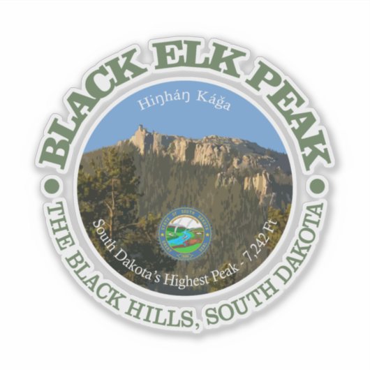 Black Elk Peak Sticker (Voorkant)