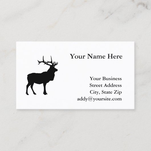 Black Elk Silhouette Visitekaartje (Voorkant)