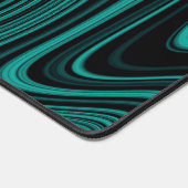 Black & Emerald golvende abstractie Bureaumat (Hoek)