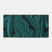 Black & Emerald golvende abstractie Bureaumat (Voorkant)