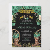 Black Emerald Green Hunter Westerne laarzen XV Año Kaart (Voorkant)