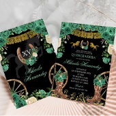 Black Emerald Green Hunter Westerne laarzen XV Año Kaart