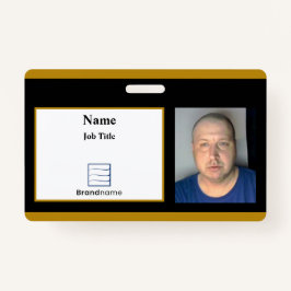 Black Employee ID Badge