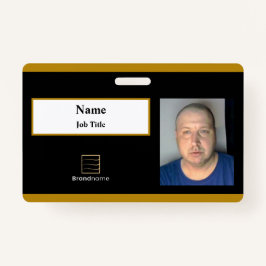Black Employee ID Badge