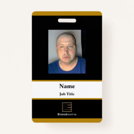 Black Employee ID Badge