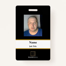 Black Employee ID Badge