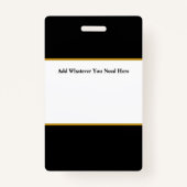 Black Employee ID Badge (Achterkant)