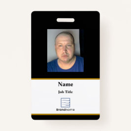 Black Employee ID Badge