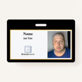 Black Employee ID Badge