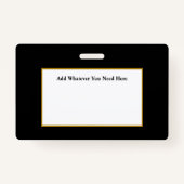 Black Employee ID Badge (Achterkant)