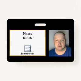 Black Employee ID Badge