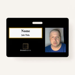 Black Employee ID Badge