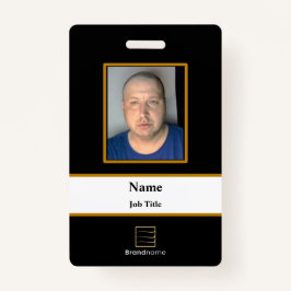 Black Employee ID Badge