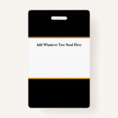 Black Employee ID Badge (Achterkant)