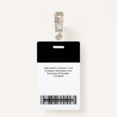 Black Employee Name Business Logo Personeel Label Badge (Achterkant met clip)