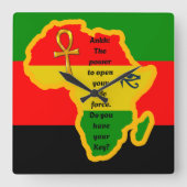 Black Empowerment Ankh Life Force Klok (Voorkant)