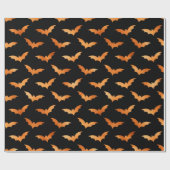 Black en Copper Halloween Bats Cadeaupapier (Vlak)