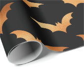 Black en Copper Halloween Bats Cadeaupapier (Rol Hoek)