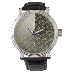 Black en Gold Allah Horloge