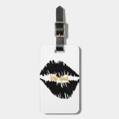 Black en Gold Bride kussen Gothic Bagagelabel (Voorkant verticaal)