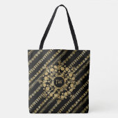 Black en Gold Chic Fun Canvas tas (Voorkant)