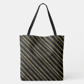 Black en Gold Chic Fun Canvas tas (Achterkant)