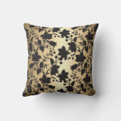 Black en Gold Damask Kussen (Achterkant)