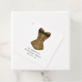  Black en Gold Fleur de Lis Masquerade Bedankjes Labels (In situ)