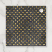  Black en Gold Fleur de Lis Masquerade Bedankjes Labels (Achterkant)