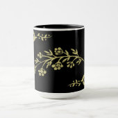 Black en Gold Floral Mok (Midden)